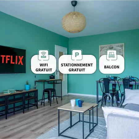 Le Colibri - Stationnement Gratuit - Balcon - Jusqu'a 4 Personnes Apartamento Metz